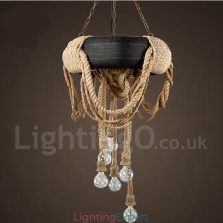 Country Vintage 6 Light Pendant Light