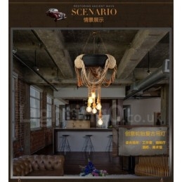 Country Vintage 6 Light Pendant Light