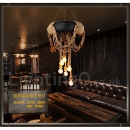 Country Vintage 6 Light Pendant Light