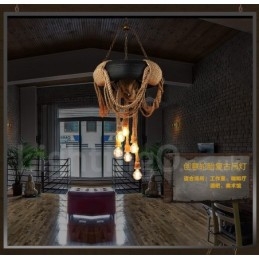 Country Vintage 6 Light Pendant Light