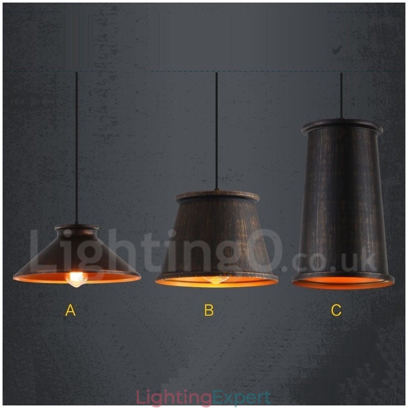 Retro Vintage 1 Light Metal Pendant Light