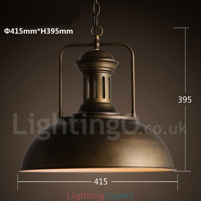 Retro Vintage Metal 1 Light Pendant Light