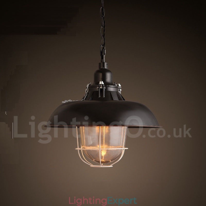 Retro Vintage Metal 1 Light Pendant Light
