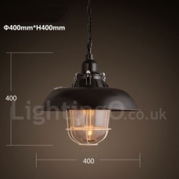 Retro Vintage Metal 1 Light Pendant Light