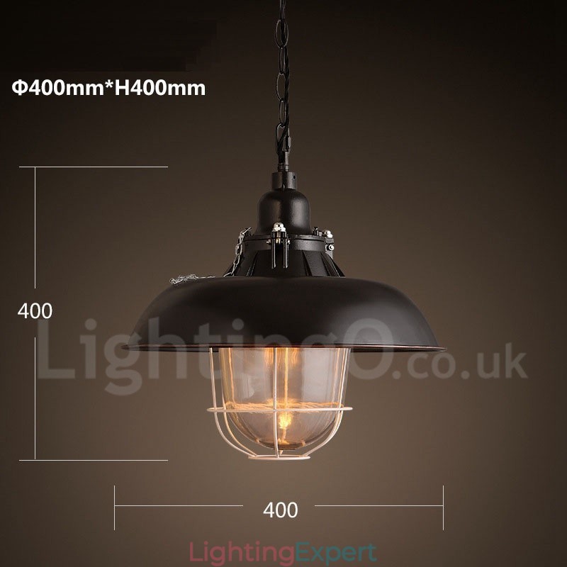 Retro Vintage Metal 1 Light Pendant Light