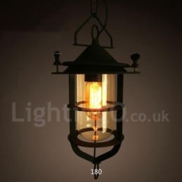 Retro Vintage Metal 1 Light Pendant Light
