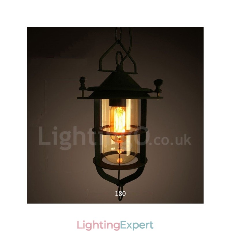Retro Vintage Metal 1 Light Pendant Light
