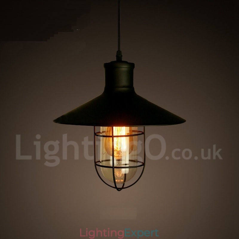 Retro Vintage Metal 1 Light Pendant Light