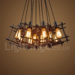 Retro Vintage Metal Pendant Light (Multiple Shades with one pendant fixed) (Please select the Quantity of the shade below)
