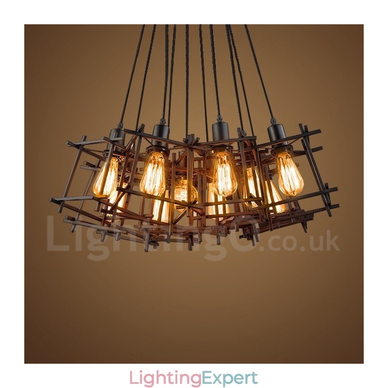 Retro Vintage Metal Pendant Light (Multiple Shades with one pendant fixed) (Please select the Quantity of the shade below)