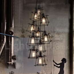 Retro Vintage Metal Pendant Light (Multiple Shades with one pendant fixed) (Please select the Quantity of the shade below)