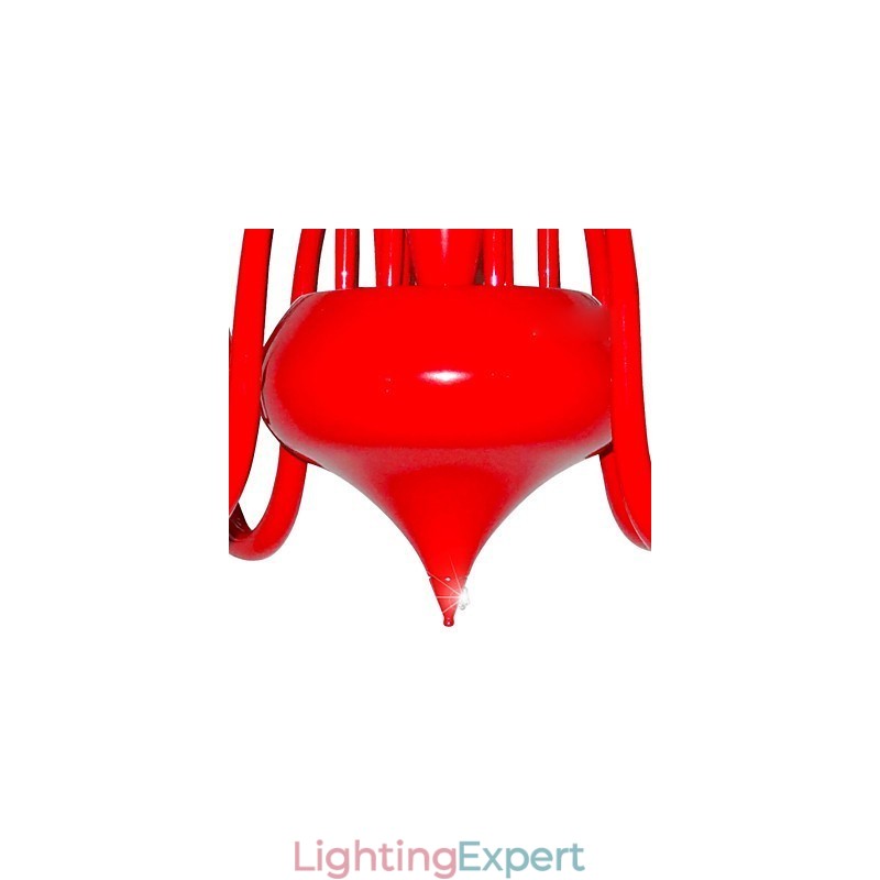 Modern Chandelier Light 18 Lights G4 Red Painting