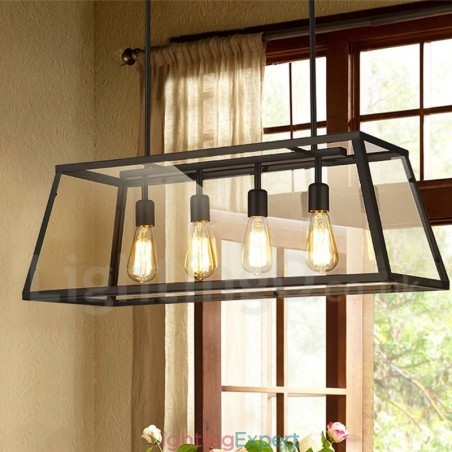 Rustic Lodge Vintage Metal Pendant Light with Glass Shade Rustic Lodge Vintage Metal Pendant Light with Glass Shade