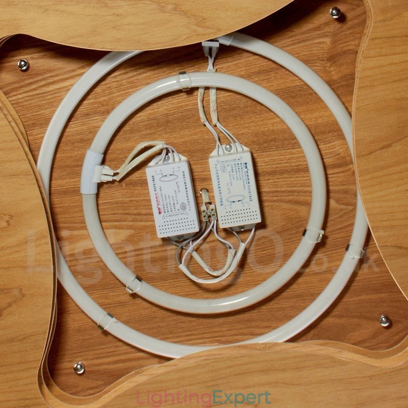 Wood Flush Mount Light