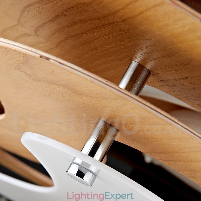 Wood Flush Mount Light