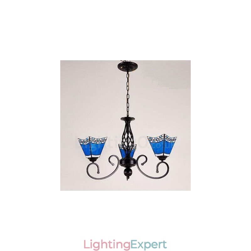 3 Light Mediterranean Style Integrated Metal Chandelier