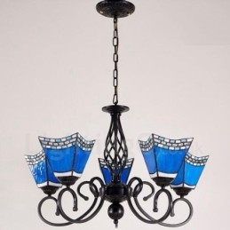5 Light Mediterranean Style Integrated Metal Chandelier