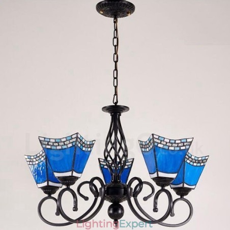 5 Light Mediterranean Style Integrated Metal Chandelier