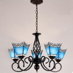 5 Light Mediterranean Style Integrated Metal Chandelier