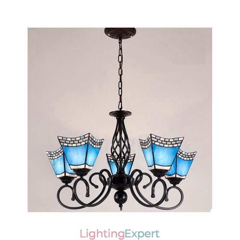 5 Light Mediterranean Style Integrated Metal Chandelier