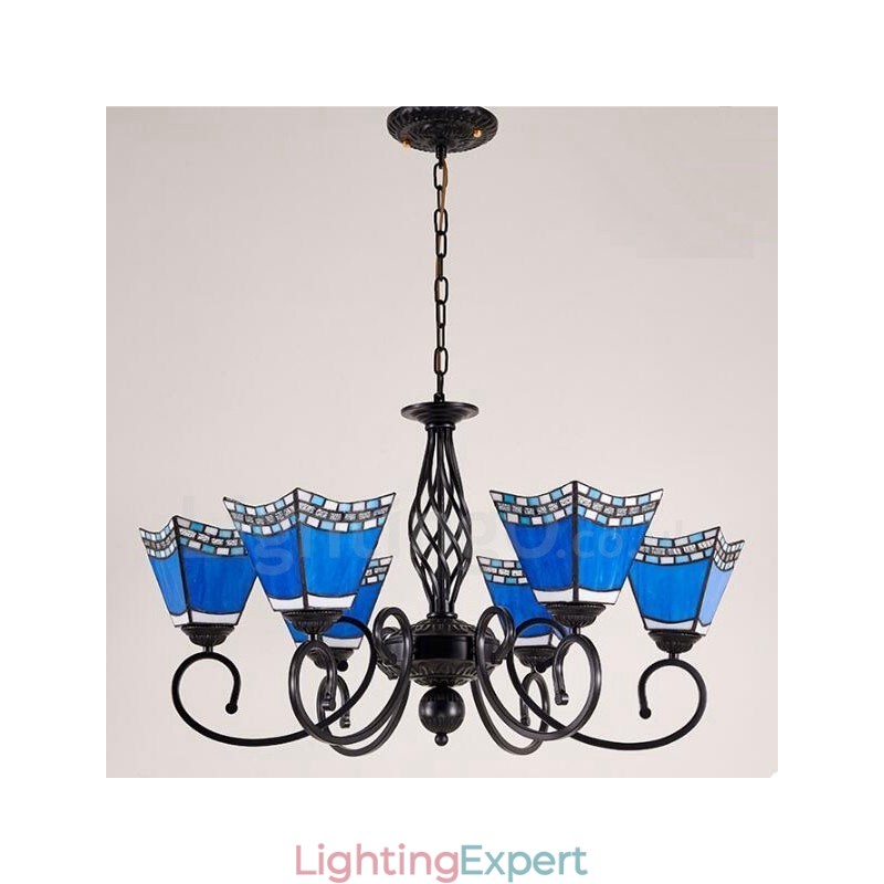 6 Light Mediterranean Style Integrated Metal Chandelier