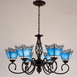 6 Light Mediterranean Style Integrated Metal Chandelier