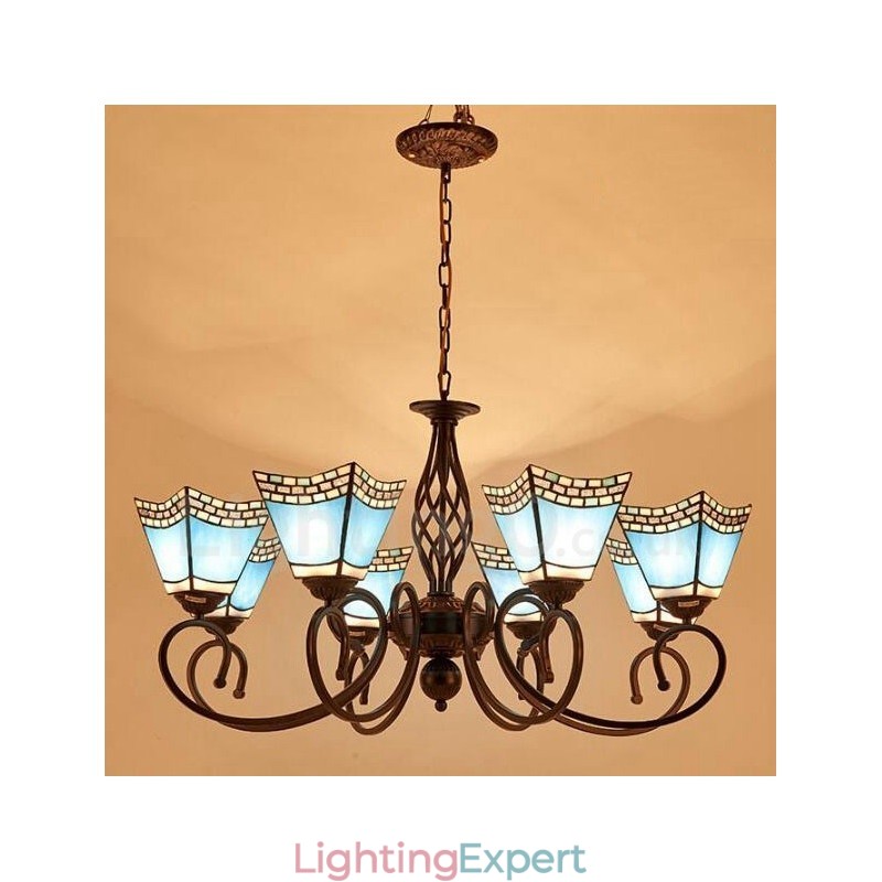 8 Light Mediterranean Style Integrated Metal Chandelier