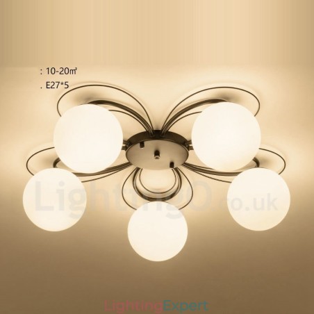 5 Light Rustic Lodge Integrated Chandelier