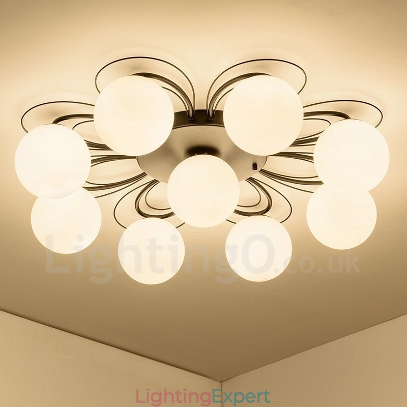 9 Light Rustic Lodge Integrated Chandelier