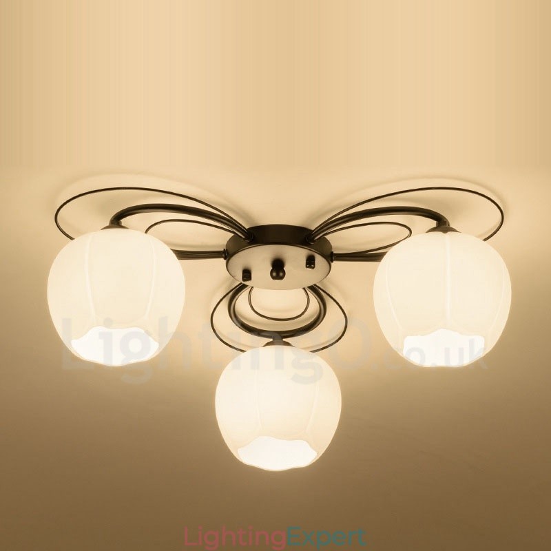 3 Light Rustic Lodge Integrated Chandelier