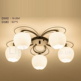 5 Light Rustic Lodge Integrated Chandelier
