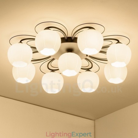 9 Light Rustic Lodge Integrated Chandelier 9 Light Rustic Lodge Integrated Chandelier