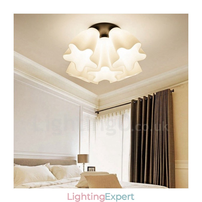 5 Light Rustic Lodge Integrated Chandelier