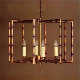 American Country Simple Antique Copper Iron Chandelier Chandelier Creative