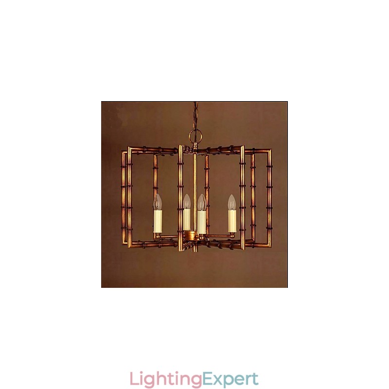 American Country Simple Antique Copper Iron Chandelier Chandelier Creative