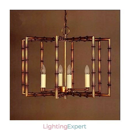 American Country Simple Antique Copper Iron Chandelier Chandelier Creative