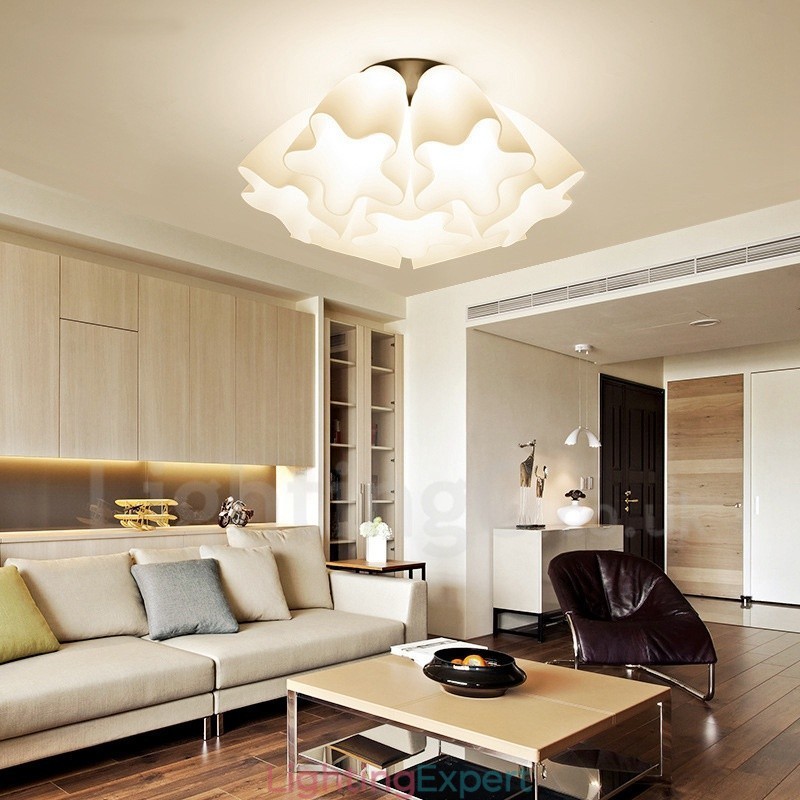 7 Light Rustic Lodge Integrated Chandelier