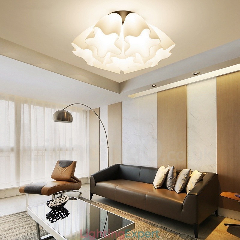 7 Light Rustic Lodge Integrated Chandelier