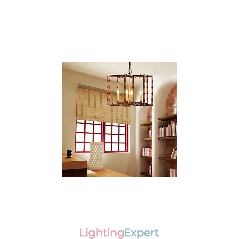 American Country Simple Antique Copper Iron Chandelier Chandelier Creative