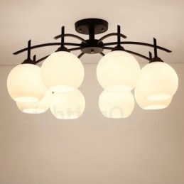 8 Light Traditional Classic Integrated Chandelier