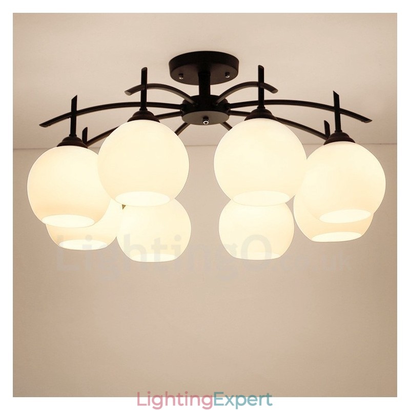8 Light Traditional Classic Integrated Chandelier