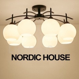 8 Light Traditional Classic Integrated Chandelier