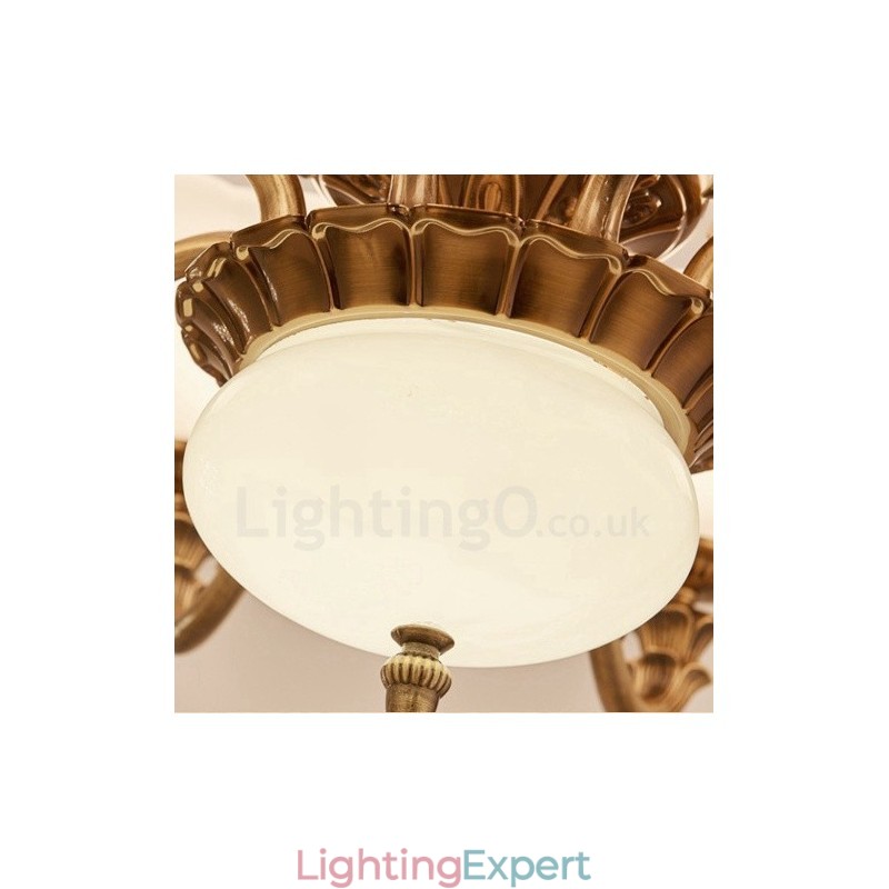 8 Light Traditional Classic Integrated Metal Luxury Chandelier
