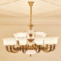 15 Light Traditional Classic Integrated Metal Luxury Chandelier