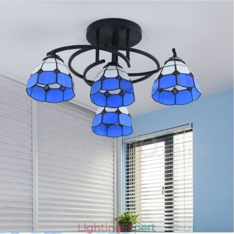 4 Light Mediterranean Style Integrated Chandelier