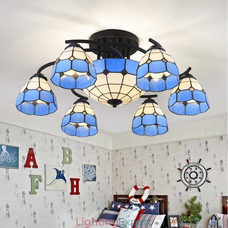9 Light Mediterranean Style Integrated Chandelier