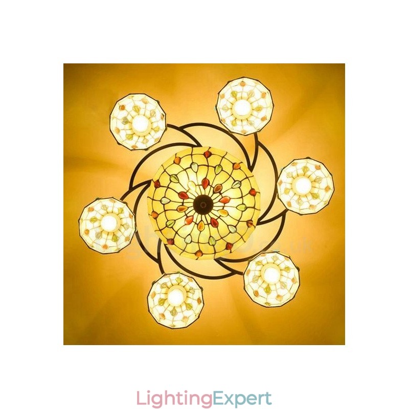 9 Light Mediterranean Style Integrated Chandelier