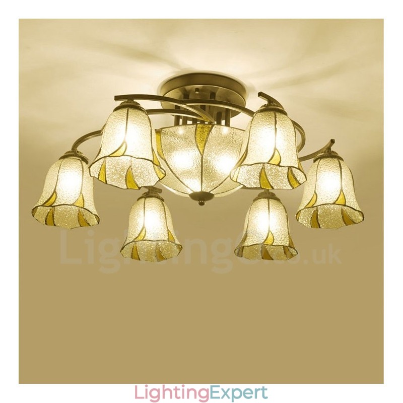 9 Light Mediterranean Style Integrated Bath Metal Chandelier
