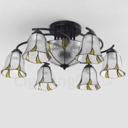 9 Light Mediterranean Style Integrated Bath Metal Chandelier