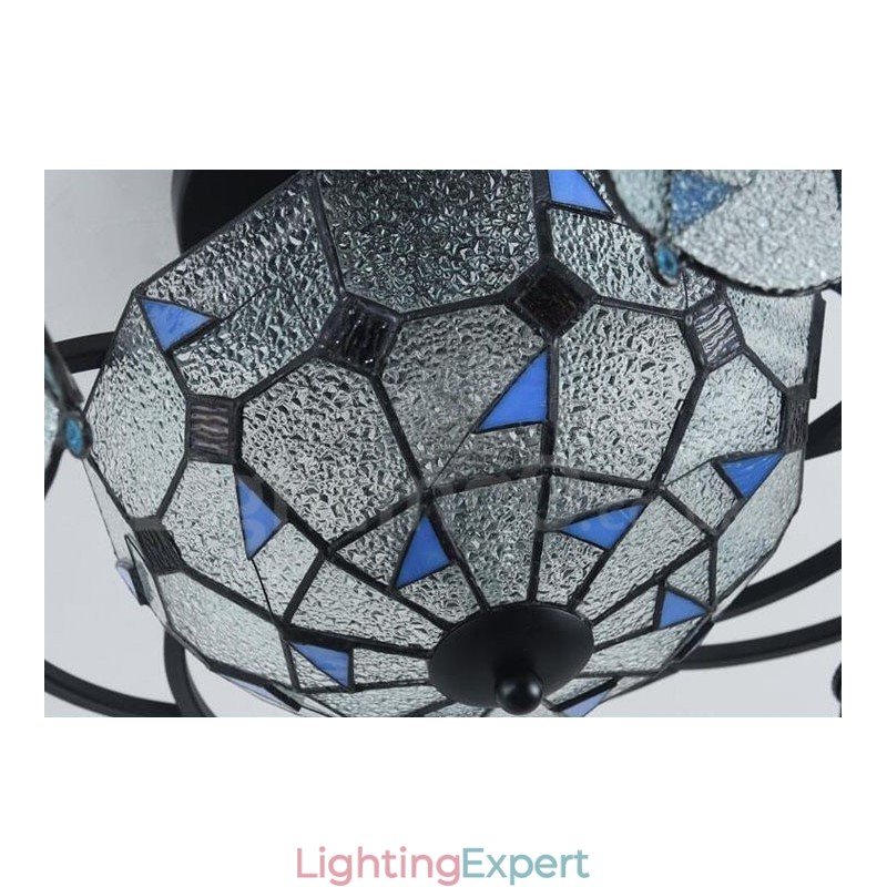 4 Light Mediterranean Style Integrated Bath Metal Chandelier